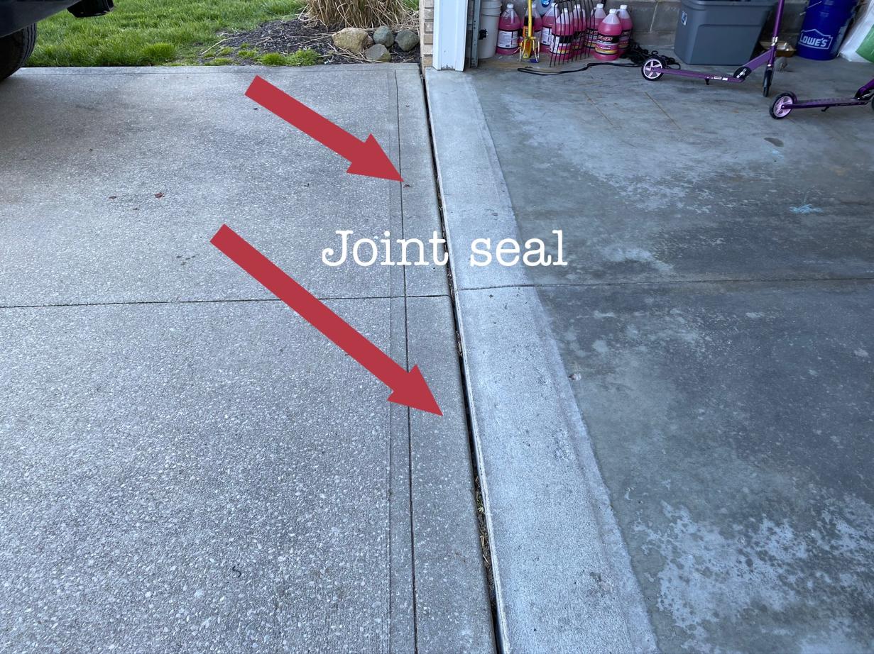 complete joint seal on driveway